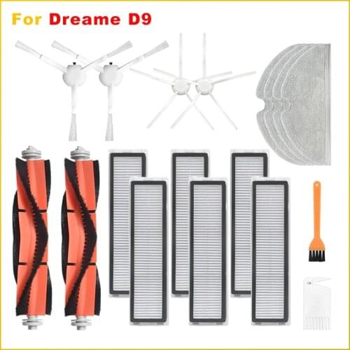Main Brush Mop Cloth Side Brush Accessories For Dreame D9 Robotic Vacuum Sweeper Hepa Filter Spare Parts Repalcement