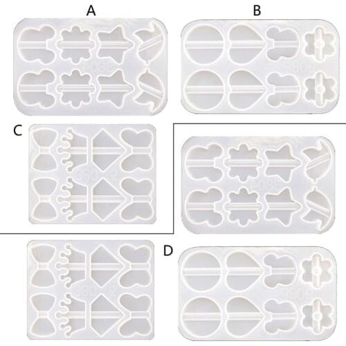 Straw Topper Resin Molds Straw Topper Attachment Silicone Molds Epoxy Resin Casting Mold Flower Heart Molds for Straws