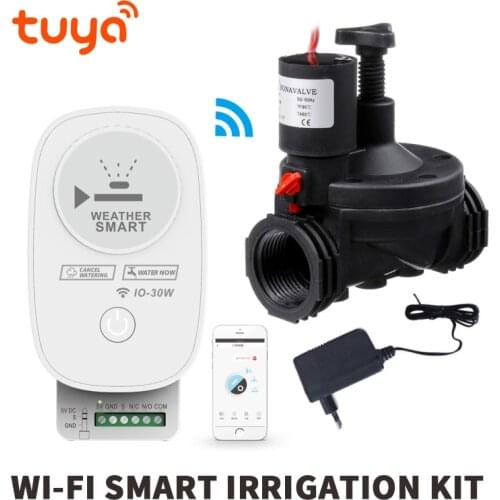 Tuya WiFi smart agricultural garden irrigation controller APP automatic watering timer support with Alexa, Google Assistant