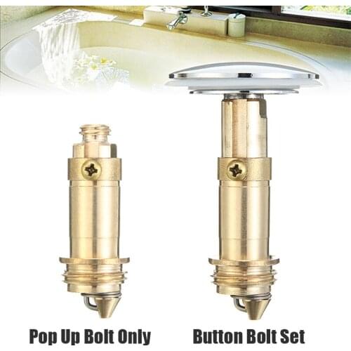 High Quality Brass Basin Sink Click Replacement Push Button Plug Bolt Drain Stopper Bathroom Hardware Easy Up