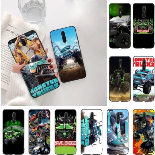 YJZFDYRM Monster Truck Black Cell Phone Case For Oppo A5 A9 2020 A5S Reno2 z Renoace 3pro Realme5Pro
