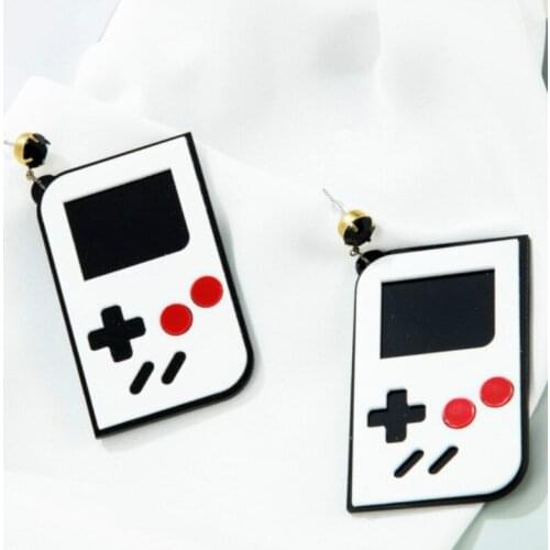 2020 New Acrylic Game Console Pendant Square Earrings Exaggerated Fashion Creative Long Earrings for Women Prom Party Jewelry