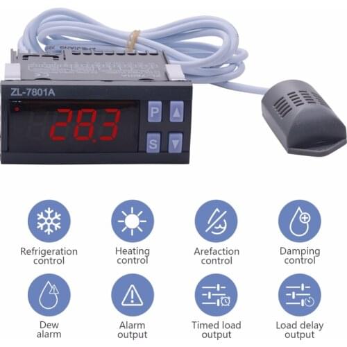 ZL-7801A Temperature Humidity Controller Incubator Multifunctional Automatic Incubator Temperature Sensor Temperature Meter