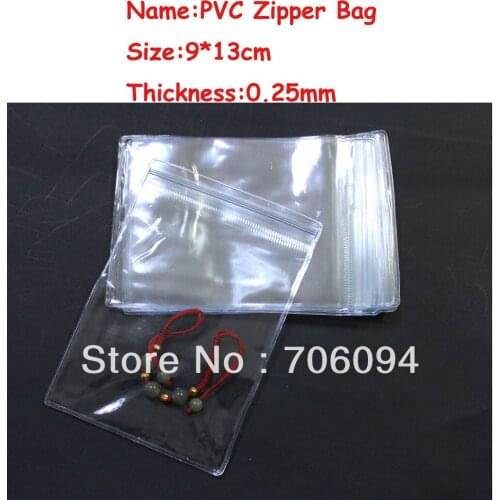 100pcs Size:9*13cm PVC Transparent plastic bags,PVC Zipper Plastic bag,Jewerly/Gift sealing bag,Free Shipping