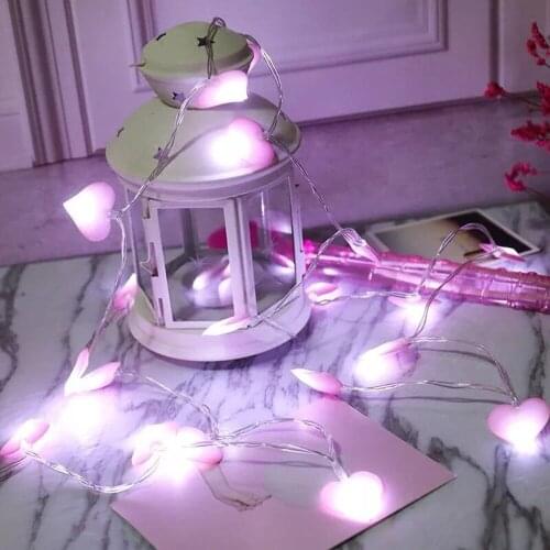 3M 20led Love Heart Wedding String Fairy Light Holiday Christmas Lighting Garland For Party Girl Bedroom Decor Baby Shower Bodas