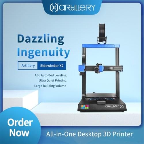 Artillery SW-X2 ABL Auto Calibration 3d Printer 11.81*11.81*15.75 inch Build Volume Size Aluminum Frame 0.4 Volcano Nozzle Titan