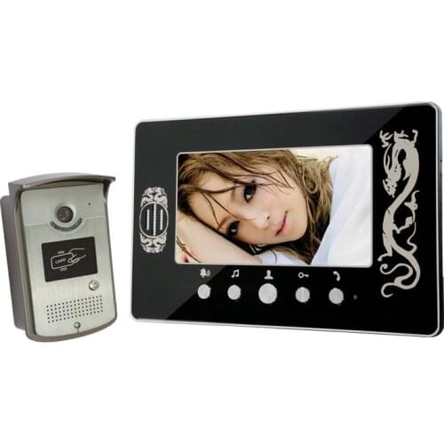 7 Inch LCD Monitor Wired Video Door Phone Access Control System