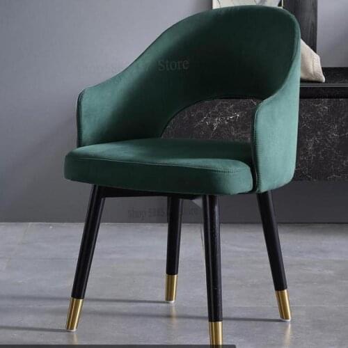 Brand Dining Chair Home Simple Modern Restaurant Chair Backrest Nordic Ins Style Solid Wood Chair