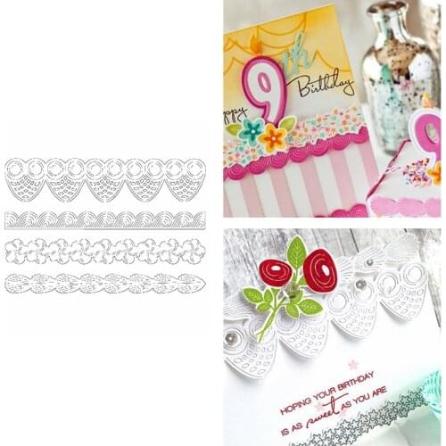 New Design Flower Lace Edge Mixed Wavy Edge Frame Metal Cutting Dies Stencil DIY Album Scrapbooking Making Paper Cards 2019 New