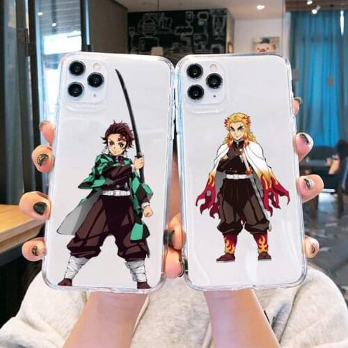 Nezuko Kamado Demon Slayer Kimetsu Phone Case Transparent soft For iphone 5 5s 5c se 6 6s 7 8 11 12 plus mini x xs xr pro max