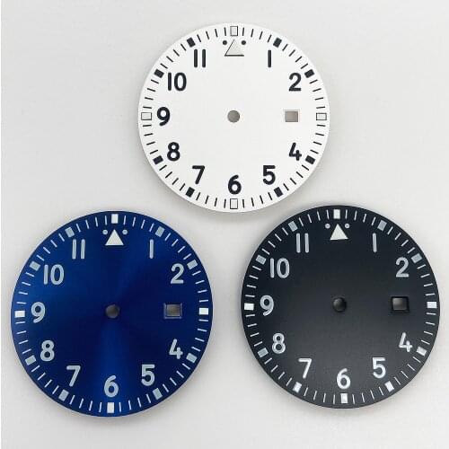 33.5mm blue / white / black / dial suitable for miyota8215 / 8200/2836/2813/2824 mens automatic mechanical movement