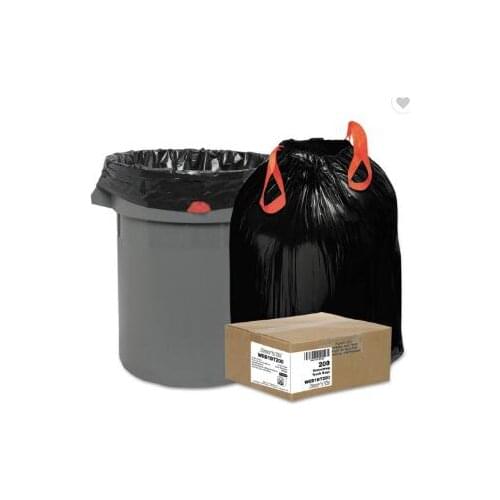 Colored 55 gallon Hdpe roll garbage bags draw tapes