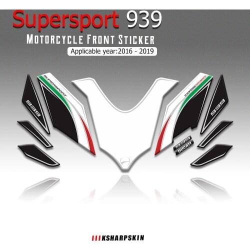 For Ducati Supersport 939 2016 - 2019 Motorcycle Front Fairing Motor Number Board 3D Gel Protector pad Motorcycle Accessories