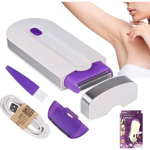 Electric Epilator Instant Pain Free Hair Remover For Women Remove Douple Heads Arm Leg Face Depilation Rechargeable