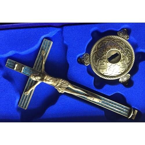 Church Relics Figurines Crucifix Jesus Christ On The Stand Cross Wall Crucifix Catholic Christian Antique Home Chapel Au03 21