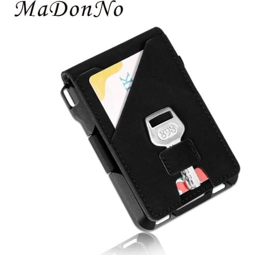 Rfid Personalized Minimalistic Leather Wallet Black Vintage Money Bag Man Wallet Leather with Coin Pocket Trifold Magic Wallet