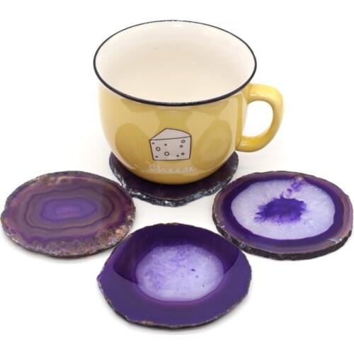 Natural Stone Spacers Exquisite Irregular Purple Agates Slice For Coaster Nail Palette Jewelry Display Utensils Accessory