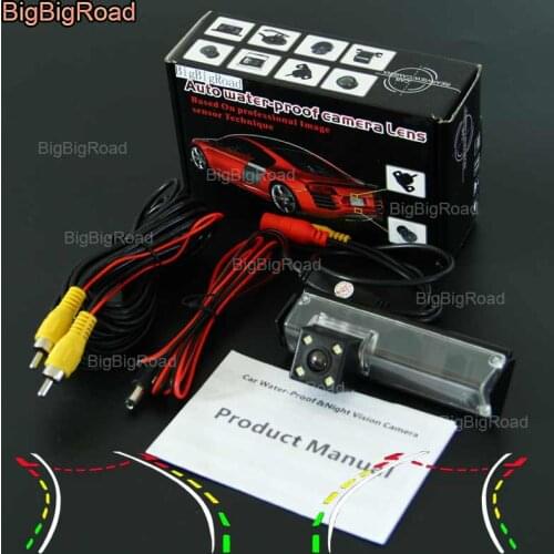 BigBigRoad Car Intelligent Dynamic Track Rear View Camera For Mitsubishi Pajero Sport Grandis Challenger Backup Reverse Camera