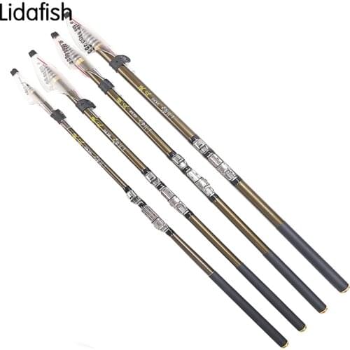 LIDAFISH Lightweight Carbon Fishing Rod Superhard comfortable Telescopic Stream Fishing Rod 2.7M 3.6M 4.5M 5.4M fishing rods G1