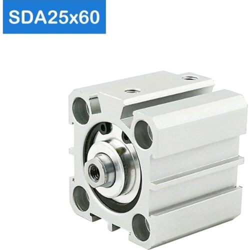 SDA20*5 20mm Bore 5mm Stroke Compact Air Cylinders SDA20X5 Dual Action Air Pneumatic Cylinder