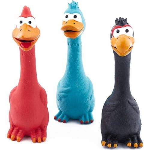 Creative dog toy screaming chicken latex squeak chewing training pet supplies