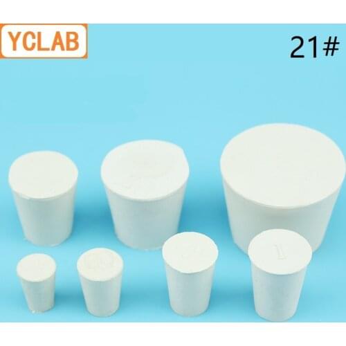 YCLAB 21# Rubber Stopper White for Glass Flask Upper Diameter 140mm * Lower Diameter 100mm Laboratory Chemistry Equipment
