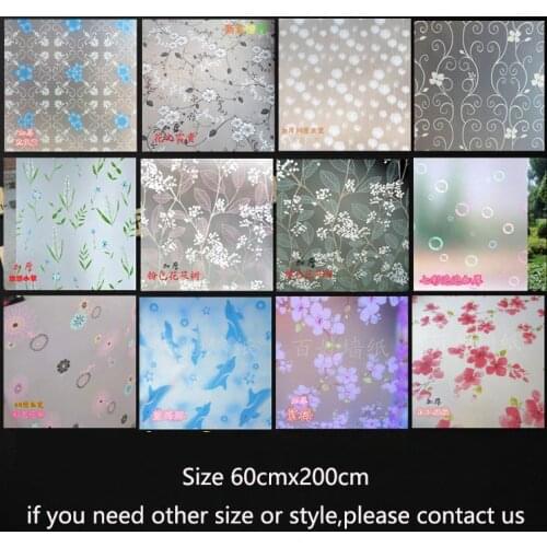 2020 Hot Sale Colorful Decorative Window Film PET Self Adhesive Film Vinyl Stained Drop-Shipping Glass Window Stickers 60x200cm