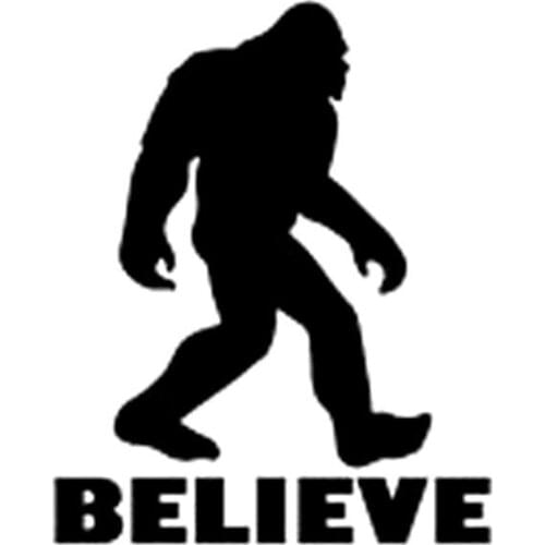 Stickers 9.2CM*11.2CM Funny Stickers ,Bigfoot Sasquatch believe Sticker Decal funny Stylings Accessories Black/Sliver C8-0247