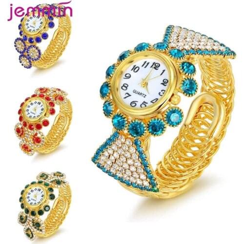 New Arrivals Womens Wrist Watches With Golden Watchband Luxury Fashion Jewelry Gift For Wife/Daughter/Girlfriend Free Shipping