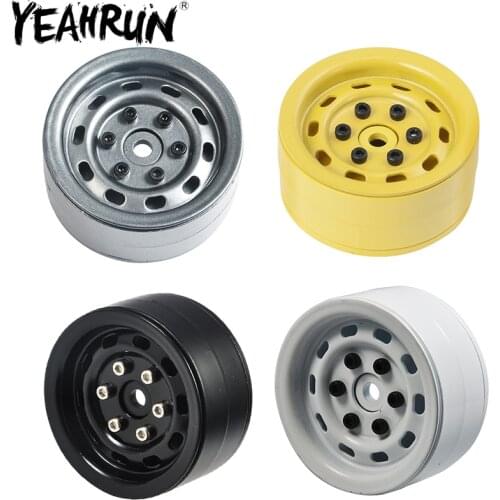 1.9inch Beadlock Wheel Rims Heavy Duty Alloy RC Car Wheel Hub for 1/10 RC Crawler Axial SCX10 90046 TRX-4 D90