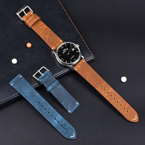Onthelevel Original Leather Watch Strap 20mm 22mm Watchband Vintage Crazy Horse Style Wristband Watch Accessories
