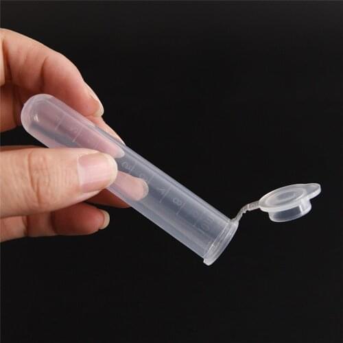 10pcs/set 10ML Plastic Micro Centrifuge Test Tube Clear Vial Container With Snap Cap Lid For Laboratory Sample Supply