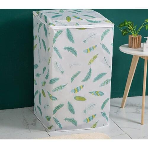 Household PEVA Washing Machine Dust Cover Cover Towel Waterproof Sunscreen Washing Machine Protective Cover Household Goods
