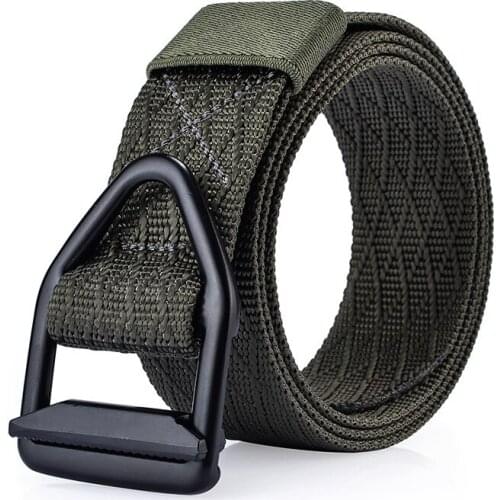 Mens Nylon Belt Twill Military Style Belts Casual Army Man Tactical Webbing Buckle Strap Outdoor Cycling Mountain Belt