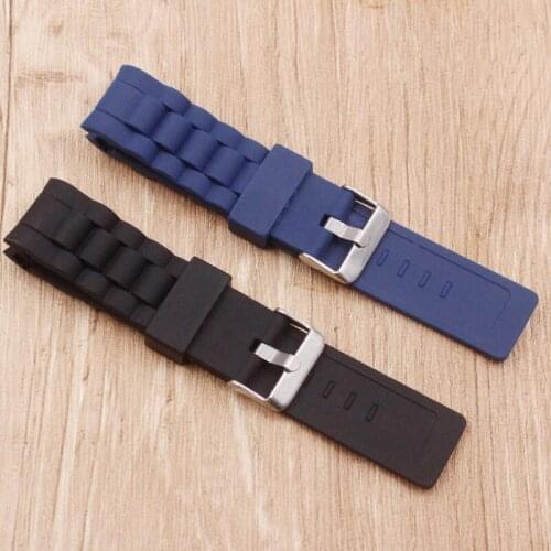Watch Accessories 20mm Elbow Rubber Strap Waterproof, sweatproof and breathable Suitable for all brands Mens watch belt
