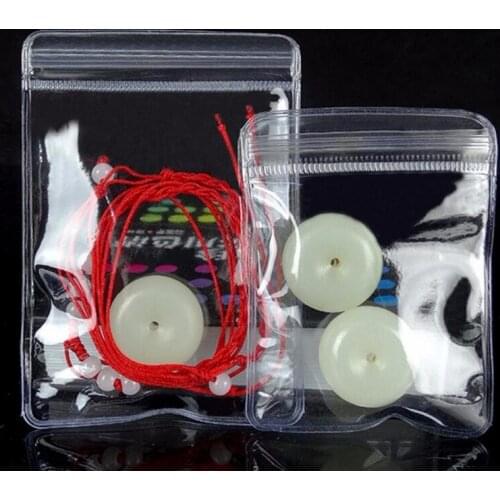 100pcs Self Sealing large Plastic pvc Zip Lock Bag Thick Clear Ziplock Earrings Jewelry Packaging pvc Bag