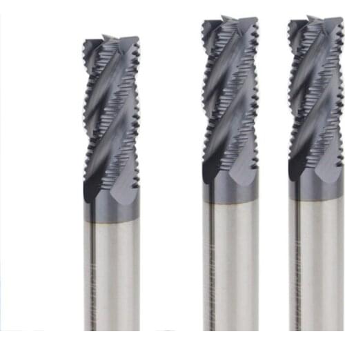 HRC55 4flute rough end mill 4mm/5mm/6mm/8mm/10mm/12mm Milling tools Roughing End Mill cutter Rough cutter for steel process