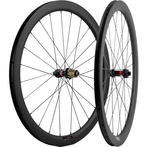 SUPERTEAM 700C Carbon Clincher Bicycle wheels 45mm bike Disc Brake Wheelset matte