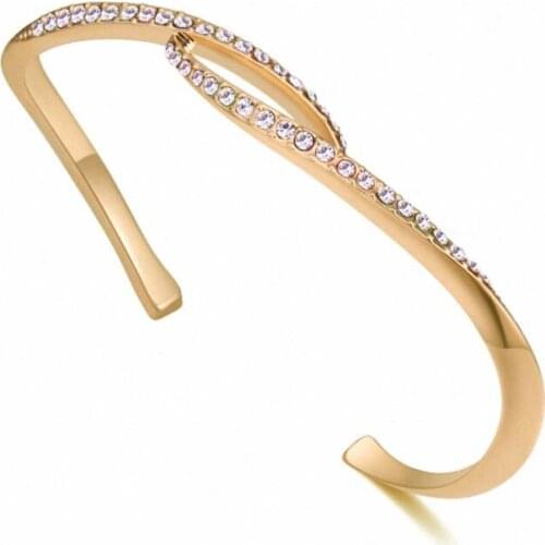 TRACYSWING Element Austrian Crystals jewelry Champagne gold Color Fashion bangle for women Brand new sale Vintage Th-130535