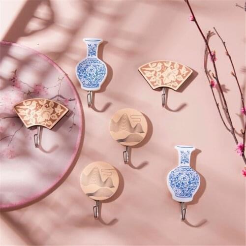 2Pcs Wood Clothes Hanger Wall Mounted Coat Hook Decorative Key Holder Hat Scarf Handbag Storage Hanger Bathroom Rack