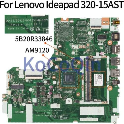 5B20R33846 For Lenovo Ideapad 320-15AST DG425/DG525/DG725 NM-B321 A4/A6/A9 Laptop motherboard Mainboard