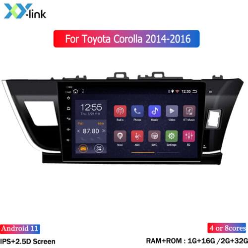 Android touchscreen car radio for Toyota corolla 2014-2016 RHD GPS Navigation system multimedia audio accessories no 2din dvd