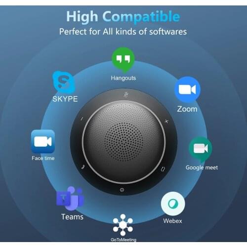 Kaysuda Wireless Bluetooth Conference SpeakerphoneMicrophone Speaker for Computer,Phone,USB Office Speakerphone,Skype,Zoom