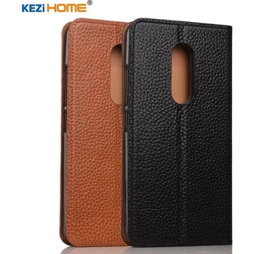 For ZTE Axon 7 Mini case KEZiHOME Litchi Genuine Leather Flip Stand Leather Cover capa For ZTE Axon 7 Mini 5.2" Phone cases