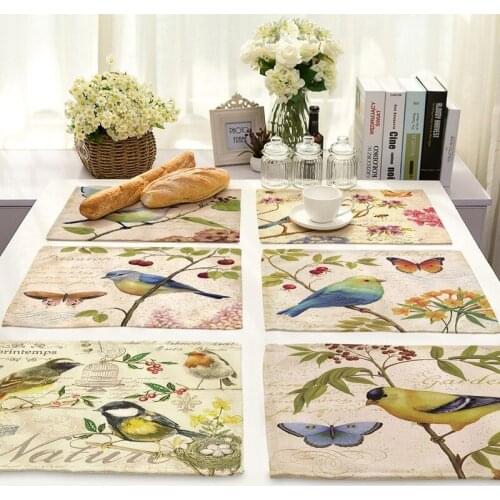 Flowers and birds wedding decoration Anti-stain tablecloth party decoration Rectangular tablecloths Dining tables Table dining