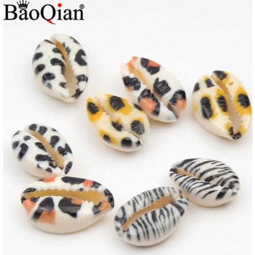 10Pcs 10-20mm Leopard Print Natural Sea Shells Beach Decor Crafts For DIY Home Decoration Seashells Fishtank Conch Embellishment
