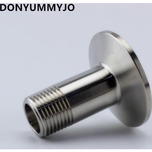 DONYUMMYJO 1/2" DN15 Stainless Steel SS304 Sanitary Male Threaded Ferrule OD 50.5mm fit 1.5" Tri Clamp
