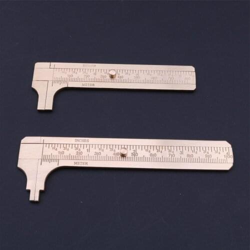 Guitar Bass Ukulele Violin Drum Musical Instrument Measuring Caliper Brass Vernier Caliper Portable Metal Double Scale Ruler