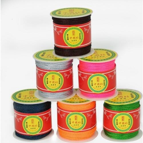 Hot Sale Wholesale 49yard/roll 1mm Nylon Cord Chinese Knot Silky Beading Braided String Thread for Jewelry & Craft Making