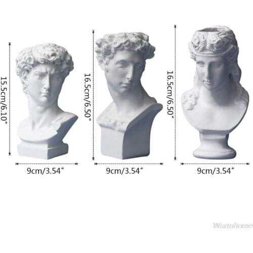 Resin Vase Flower Pot Nordic Style Human Head Pen Brushes Holder Home Decoration Garden Planter N23 20 Dropshipping